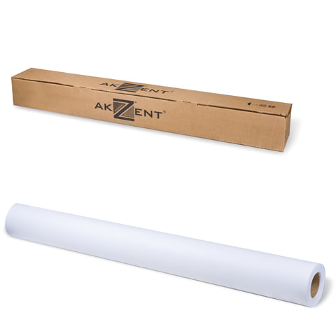 Рулон д/плоттера AKZENT Heavyweight Coated А1+ шир.610мм*дл.30м*вт. 50мм, 160г/м2, белизна CIE 161%