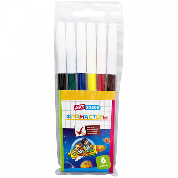 Фломастеры ArtSpace "Космонавты" 06цв., ПВХ, европодвес