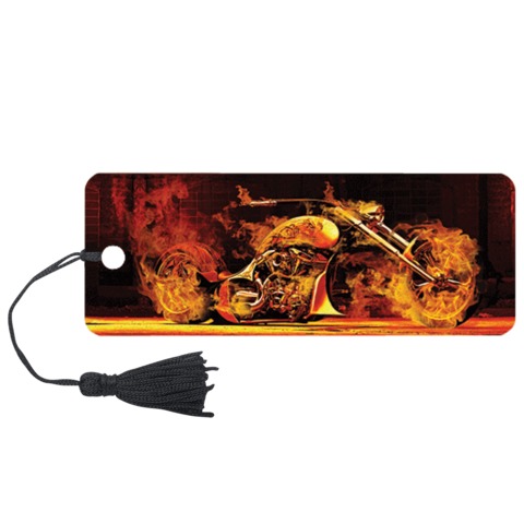 Закладка д/книг с линейкой 3D BRAUBERG, объемная, "Крутой байк", декор. шнурок-завязка, 125763