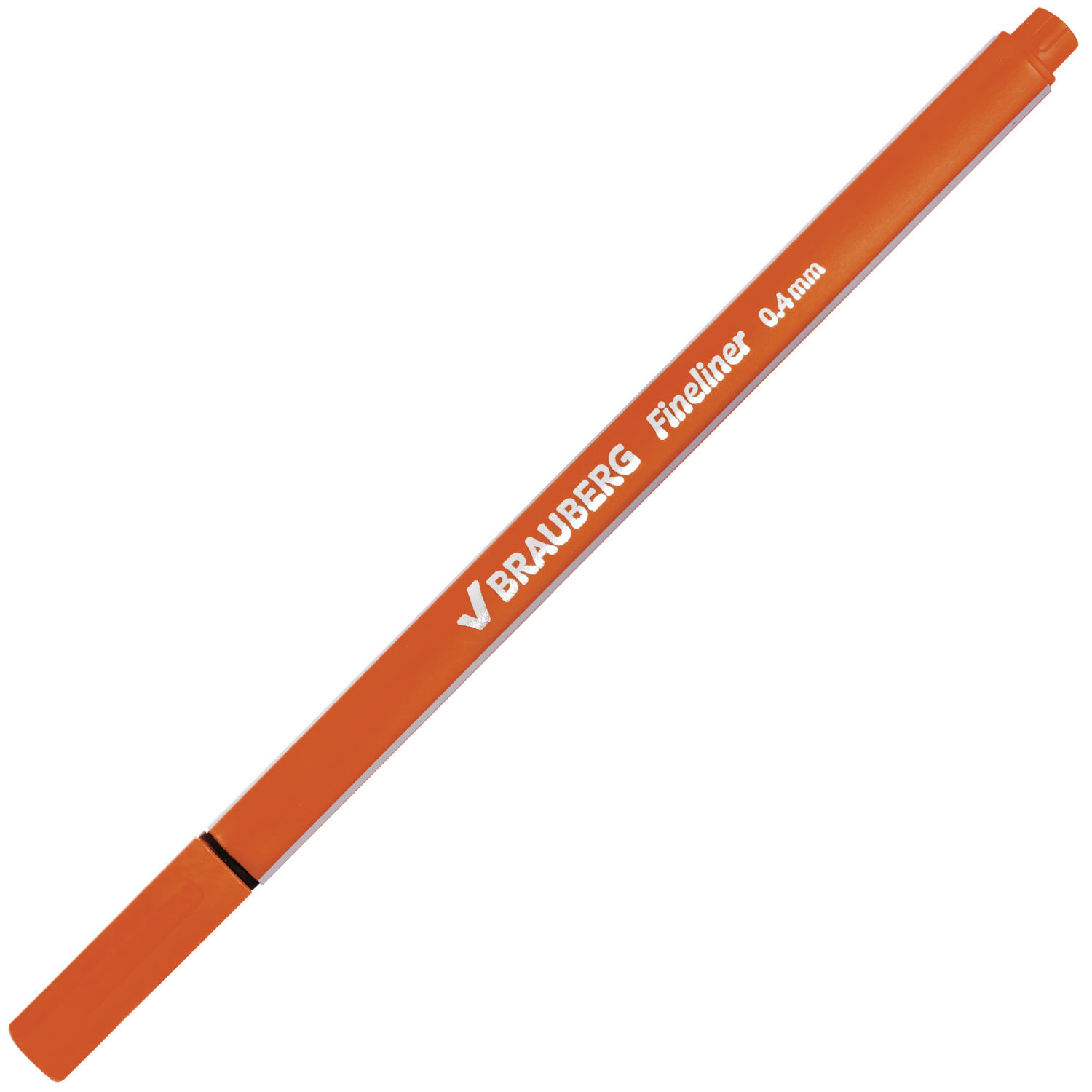 Ручка капиллярная BRAUBERG Aero, ОРАНЖЕВАЯ, трехгранная, металлический наконечник, 0,4мм, 142249