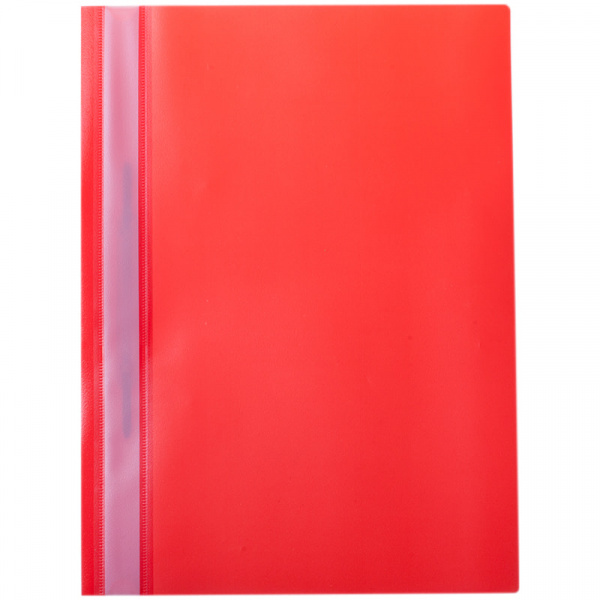 Папка-скоросшиватель пластик. OfficeSpace, А4, 160мкм, красная с прозр. верхом