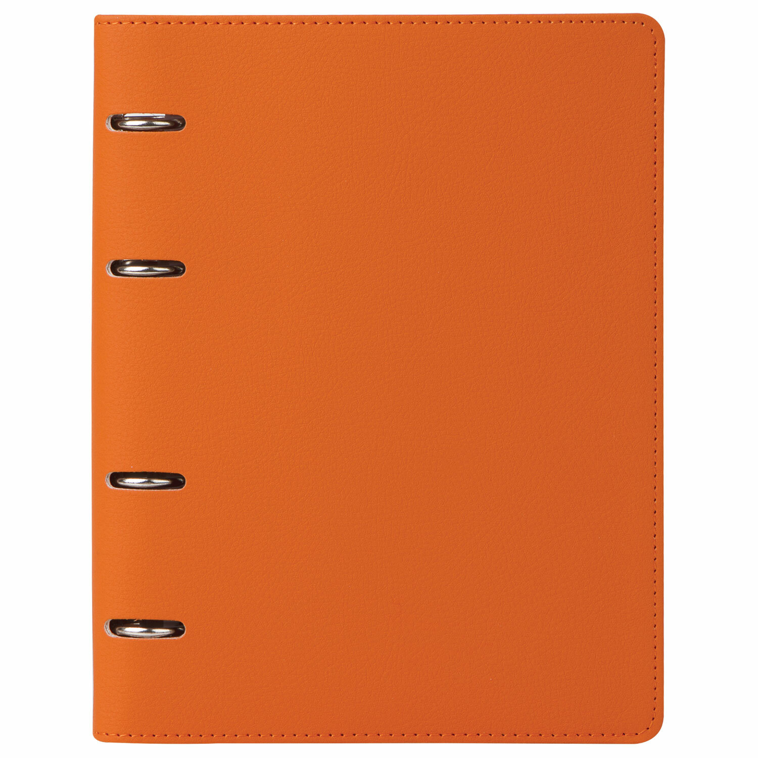Тетрадь на кольцах А5 (180х220 мм), 120 листов, под кожу, BRAUBERG "Joy", оранжевый/светло-оранжевый