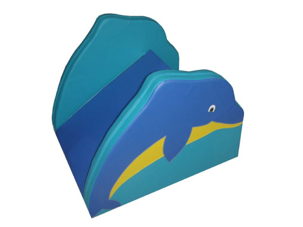 Мягкая игровая горка "Дельфин". Габариты: 80*60*60см