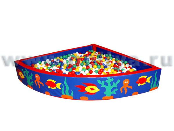Сухой бассейн угловой «Морское дно» R200*50