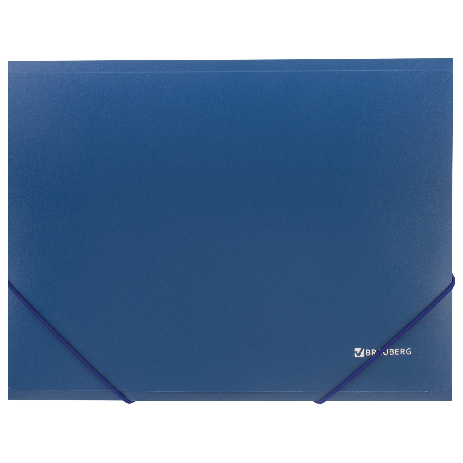 Папка на резинках BRAUBERG "Стандарт" синяя, до 300 листов, 0,5мм