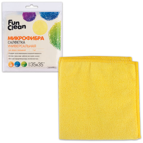 Салфетка универсальная FUN CLEAN микрофибра, 35х35см, 6481