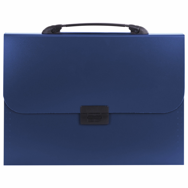 Портфель пласт. BRAUBERG "Energy", А4 256*330мм, 6 отделений, синий