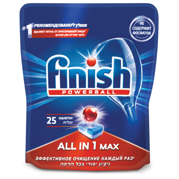 Таблетки для посудомоечной машины Finish "All in1", 25шт. Таблетки для посудомоечной машины Finish "All in1", 25шт.
