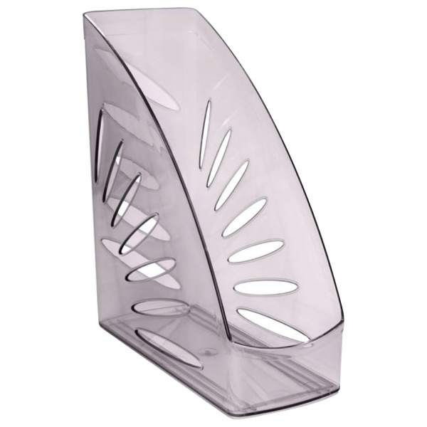 Лоток вертикальный для бумаг, увеличенная ширина  (245х110х263 мм), СТАММ "Тропик",тонир.серый,ЛТ353