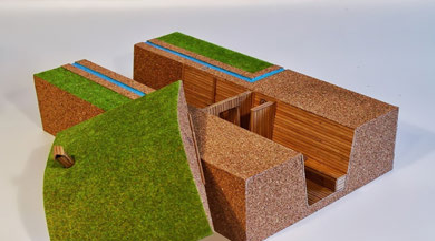 Изображение макет убежища - простейшего укрытия в разрезе, тип 071м - Торговый Дом Портал