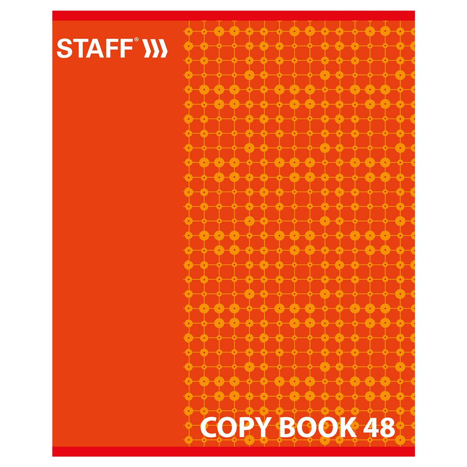 Тетрадь 48 л. STAFF, офсет №2, 60 г/м2, клетка, обложка мелованный картон, "Один цвет", 402782