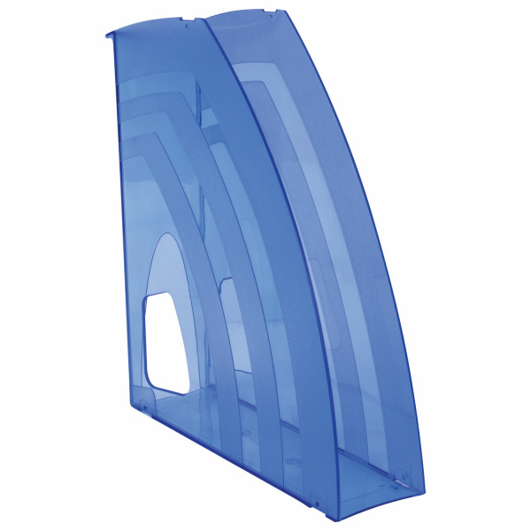 Лотки вертикальные для бумаг, КОМПЛЕКТ 4 шт., 240х70х270 мм, тонированный голубой, BRAUBERG "Ultra",