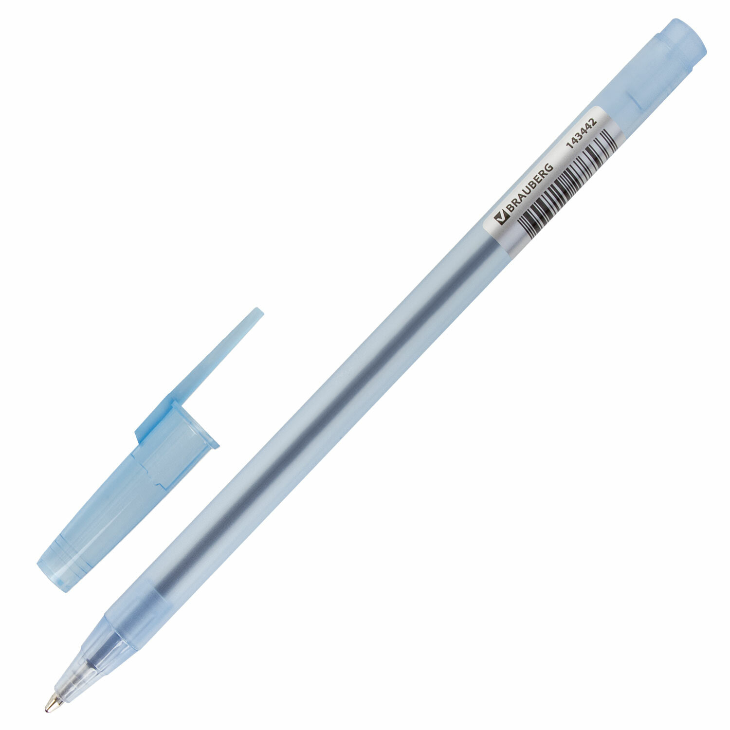 Ручка шариковая BRAUBERG "i-STICK" СИНЯЯ, пишущий узел 0,7 мм, линия письма 0,35 мм, 143442 