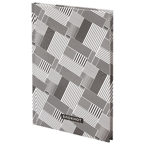 Блокнот А5 (135х206мм), 80л, твердый, клетка, STAFF, Pattern, 111601