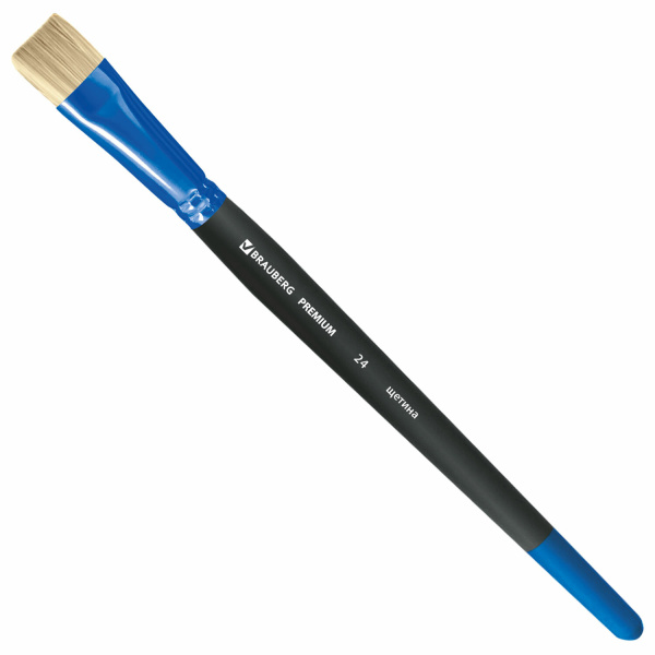 Кисть щетина, плоская № 24, BRAUBERG PREMIUM, 200999  Кисть щетина, плоская № 24, BRAUBERG PREMIUM, 200999