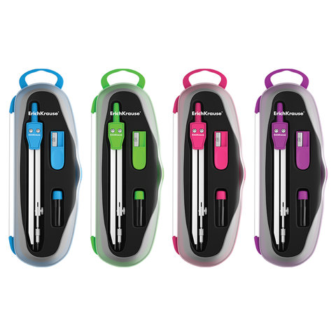 Готовальня ERICH KRAUSE "S-Cool", 3 предм., пласт. пенал, 31527