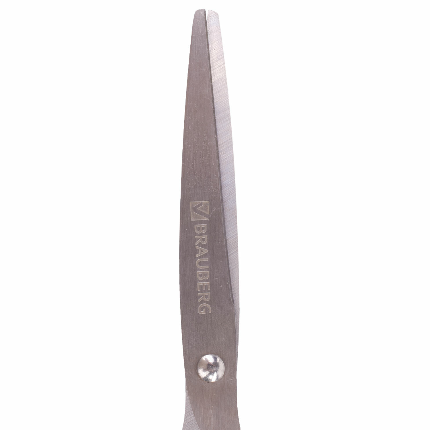 Ножницы BRAUBERG "Classic+", 185 мм, классической формы, резиновые вставки, черно-син, 236448