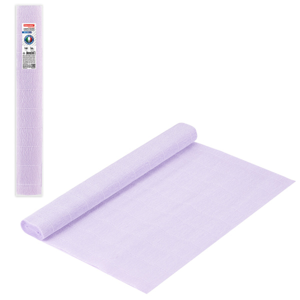 Бумага гофрированная/креповая (ИТАЛИЯ) 140 г/м2, 50х250см,светло-лиловая (992),BRAUBERG FIORE,112590