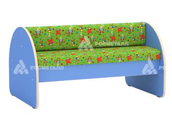 Диван двухсторонний 6-местный, детский, 932х600х500мм, каркас клен, обивка флок