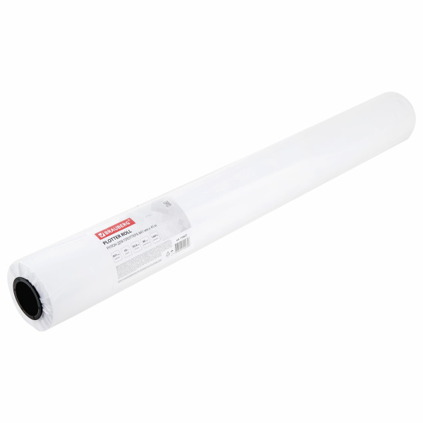 Рулон для плоттера, 841 мм х 45 м х втулка 50,8 мм, 80 г/м2, белизна CIE 146%, BRAUBERG,