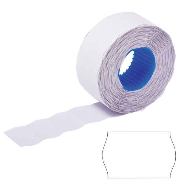 Этикетки 26*16мм BRAUBERG, по 800 шт., волна, бел., (пистолет 290438), 123580
