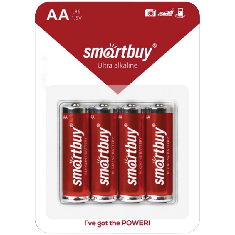 Батарейка SmartBuy AA (LR06) алкалиновая, BC4