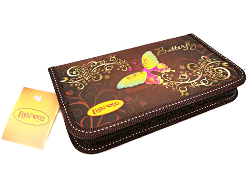 Пенал 1 отделения, 110*195*30 ТМ "Лимпопо" "Butterfly" LPR0021