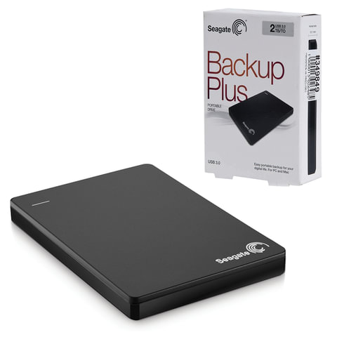 Диск жесткий внешний HDD SEAGATE "Original BackUp Plus", 2 TB, 2,5", USB 3.0, черный
