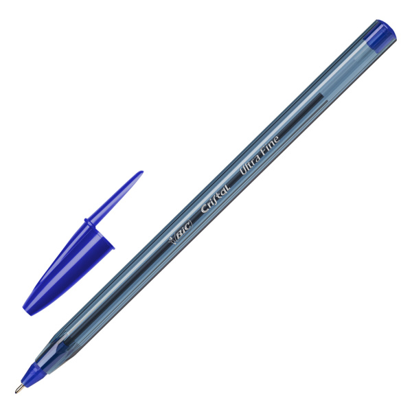 Ручка шариковая BIC Cristal Exact, СИНЯЯ, корпус тонированный, узел 0,7мм, линия 0,28мм, 992605