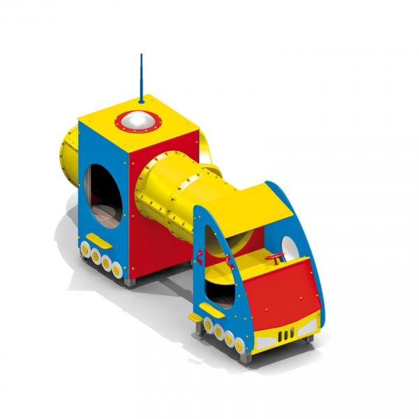 Луноход с прицепом, 3-10 лет, деревянный брус, 4870х2680 мм, H=2500 мм