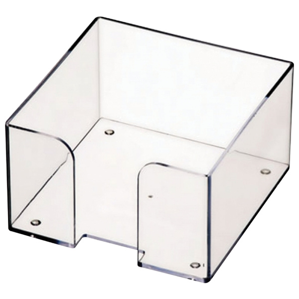 Подставка для бумажного блока СТАММ пластиковая, 90*90*50 мм, прозрачная, ПЛ61