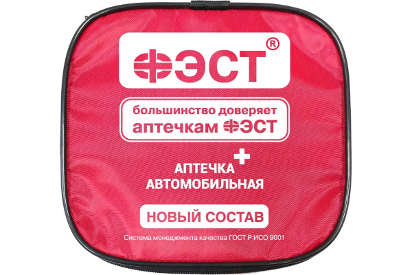 Аптечка первой помощи автомобильная, по приказу № 260н, ФЭСТ, тканевая сумка, 3737