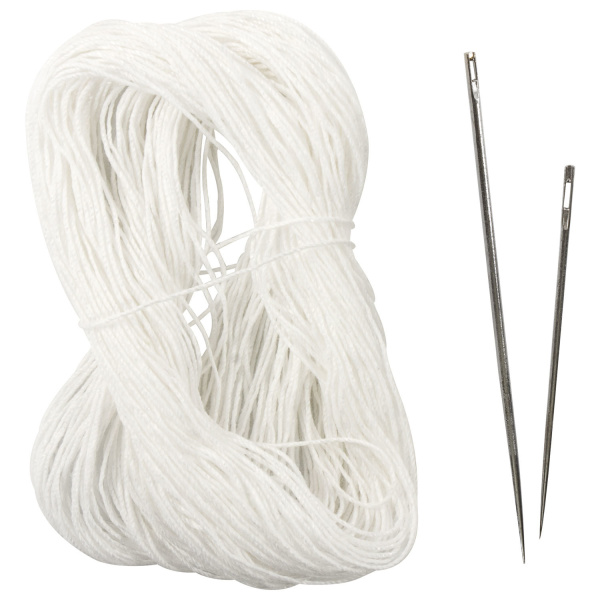 Набор для прошивки документов: игла 80 мм -1 шт., игла 58 мм - 1 шт., нить 35 м, в блистере 