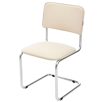 Стул Сильвия хром, кожзам белый (DO №502)