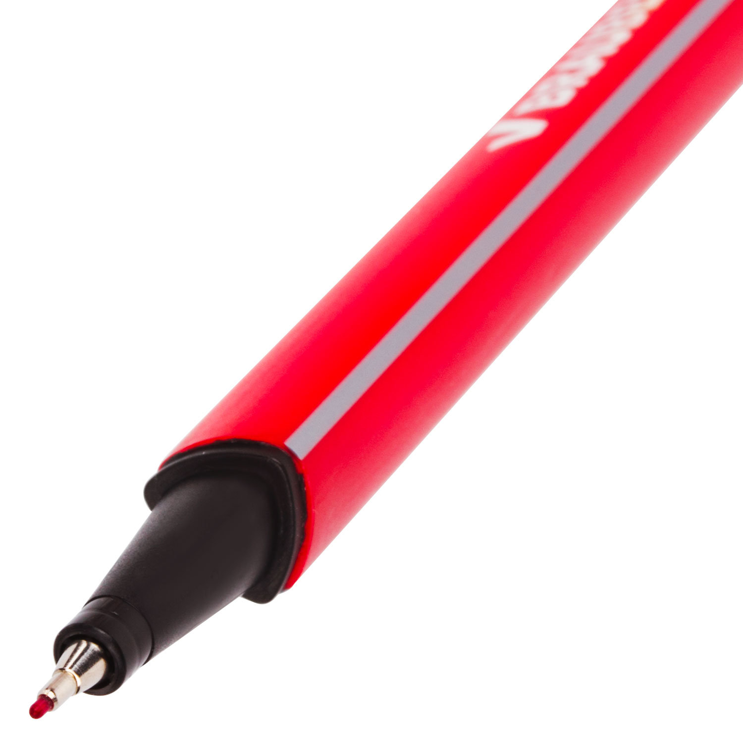 Ручка капиллярная (линер) BRAUBERG "Aero", КРАСНАЯ, трехгранная, металлический наконечник, линия пис