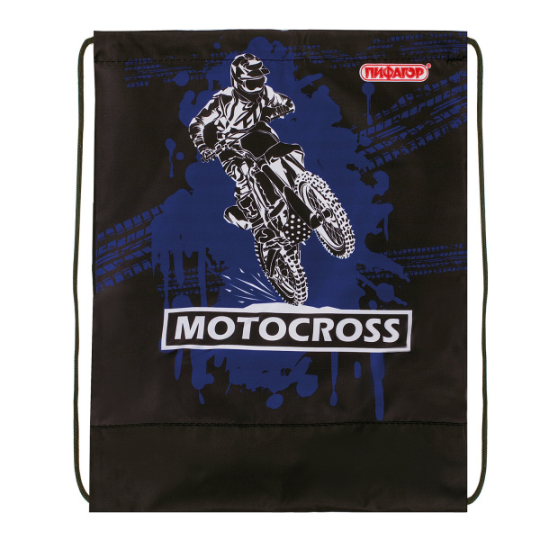 Сумка для обуви ПИФАГОР, 1 отделение, 42х34 см, MOTOCROSS, 229165