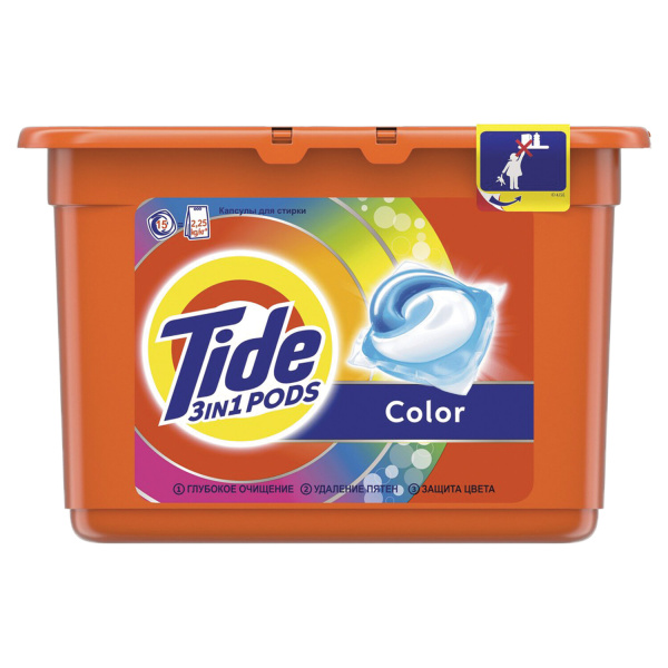 Средство для стирки в капсулах 15 шт. по 24,8 г TIDE (Тайд) «Color»