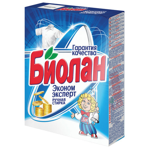 Стиральный порошок БИОЛАН ручная стирка 0,35кг "Эконом Эксперт", ш/к 11261
