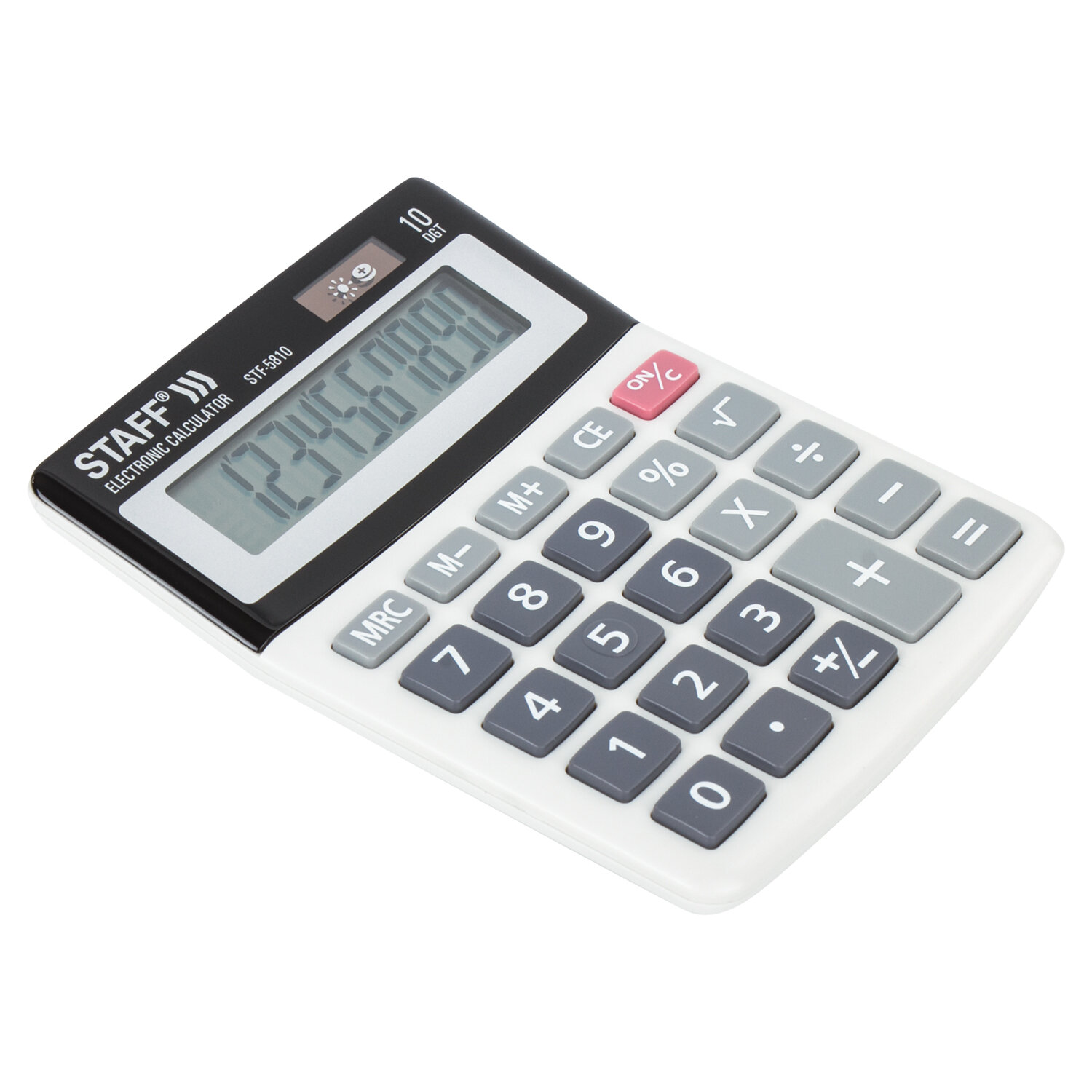 Калькулятор STAFF настольный STF-5810, 10 разрядов, двойное питание, 134х107мм