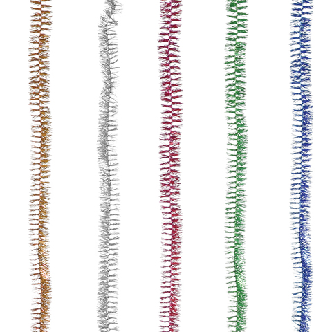 Мишура № 17, 1 штука, диаметр 20 мм, длина 2 м, ассорти 5 цветов, М-121