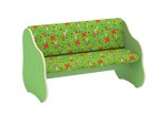 Диван односторонний детский, 932х550х575мм, каркас зеленый, обивка флок
