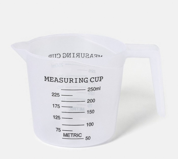 Стакан мерный со шкалой 250 мл, полипропилен