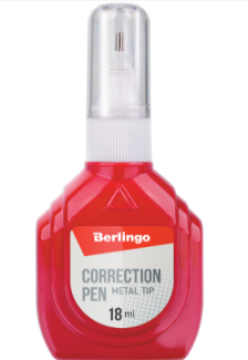 Ручка-корректор Berlingo, 18мл, металлический наконечник