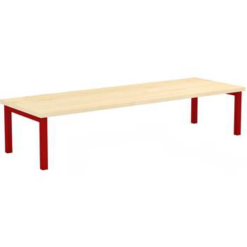 Лавка для шкафа 3-местного (900х300х200мм) (клен, м/к красный), М740.3