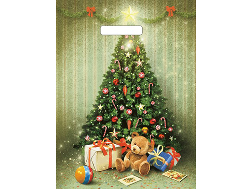 Пакет ПЭ с вырубной ручкой 29х40 (35) (Мишутка) Россия