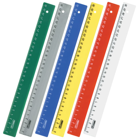 Линейка СТАММ 30см, непрозрачная, ассорти, ЛН30