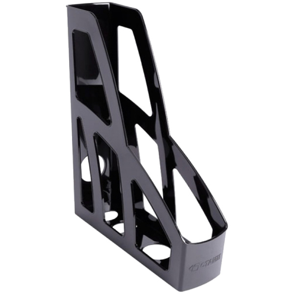 Лоток для бумаг вертикальный СТАММ "Лидер", черный