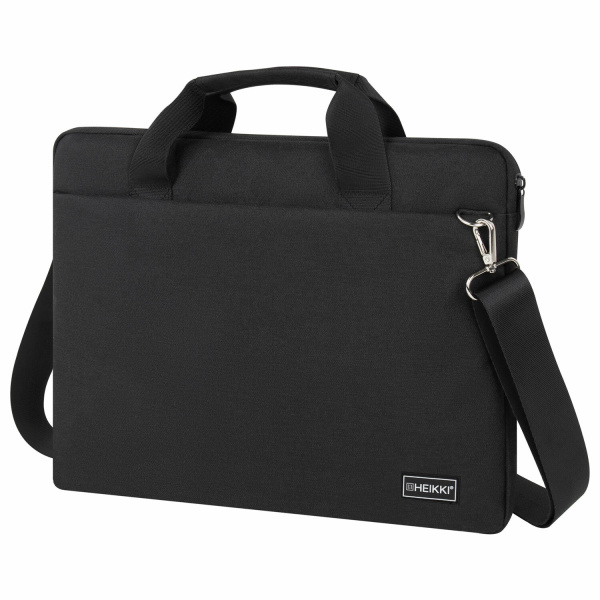 Сумка портфель HEIKKI PROFITABLE (ХЕЙКИ) с отделением для ноутбука 14", 2 кармана, черная, 26х36х3 с