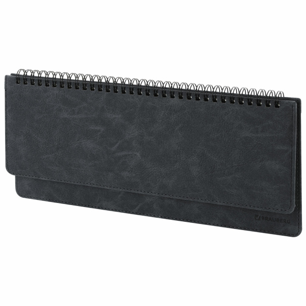 Планинг недатированный (305x140 мм) BRAUBERG "Status", под кожу, 60 л., черный Планинг недатированный (305x140 мм) BRAUBERG "Status", под кожу, 60 л., черный