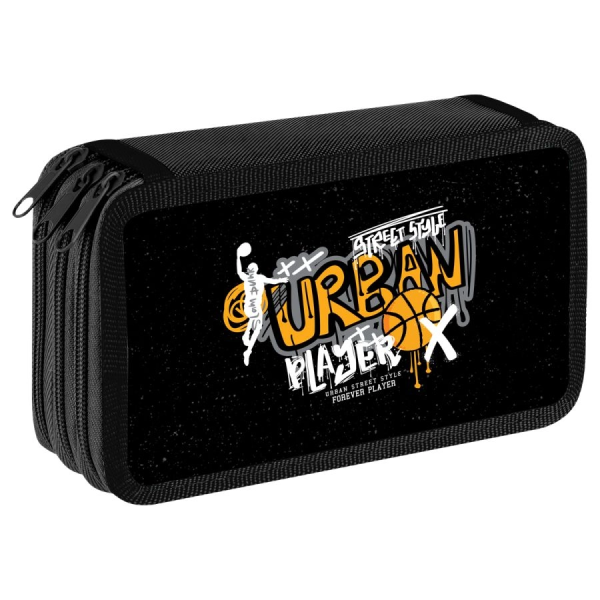 Пенал 3 отделения, 190*110 ArtSpace "Basketball", ламинированный картон, софт-тач